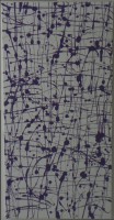 "imprisonment of consumerism in purple" acrilico su tela cm 70 x 30  